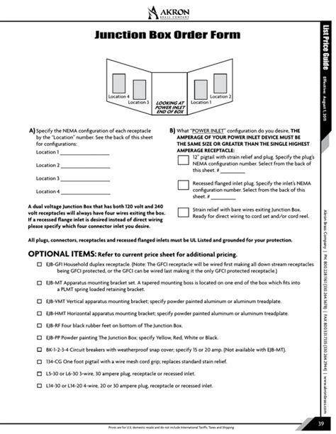 akron junction box order form|Akron enclosures.